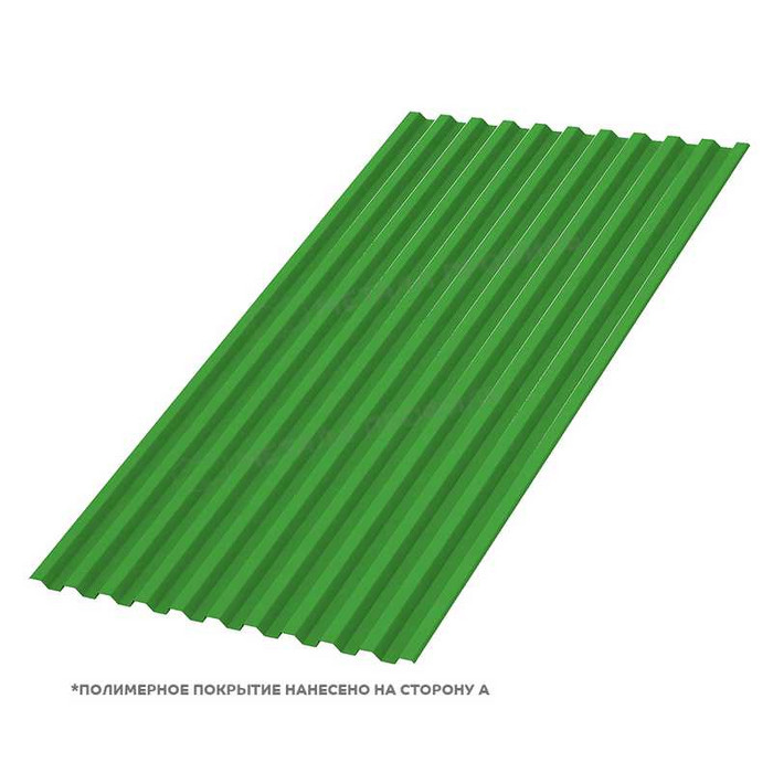 Профлист Металл-Профиль С-21 NormanMP 0.5 мм RAL 6018 Желто-зеленый