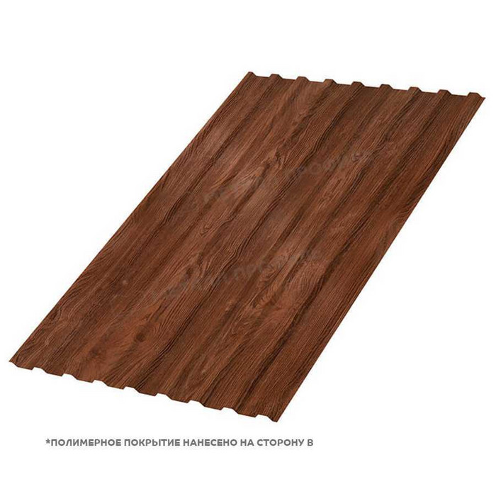 Профлист Металл Профиль МП-20 0,5 ECOSTEEL® Мореный Дуб