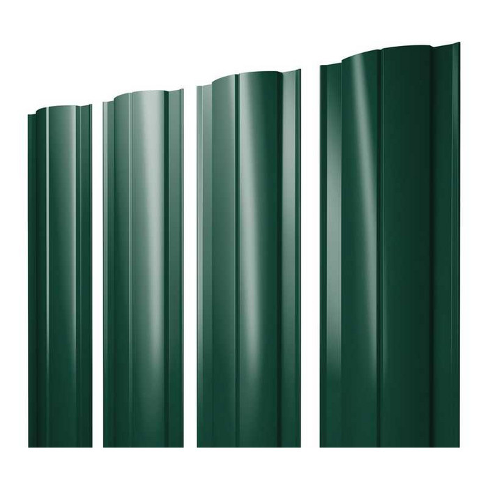 Штакетник Круглый Grand Line 0,5 PurLite Matt RAL6005 Зеленый Мох