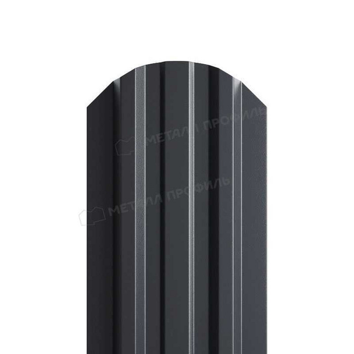 Штакетник Металл Профиль LАNE-O 0,5 NormanMP RAL7024 Серый графит