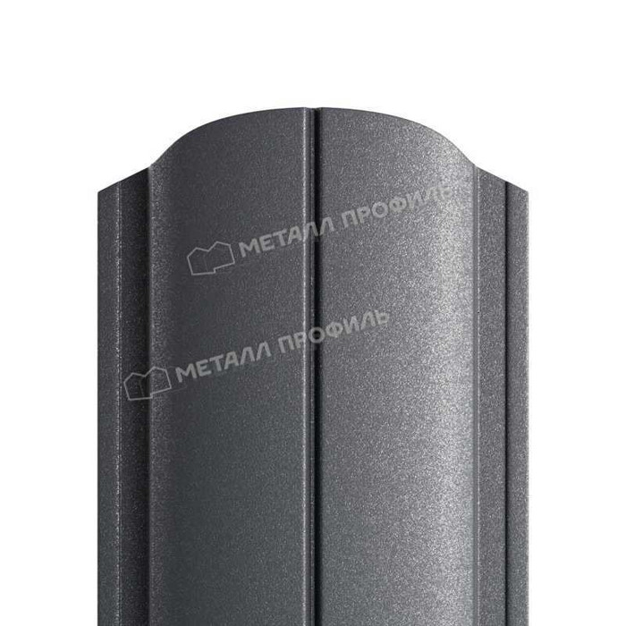 Штакетник Металл Профиль ELLIPSE-O 0,5 VikingMP® E RAL7024 Серый графит