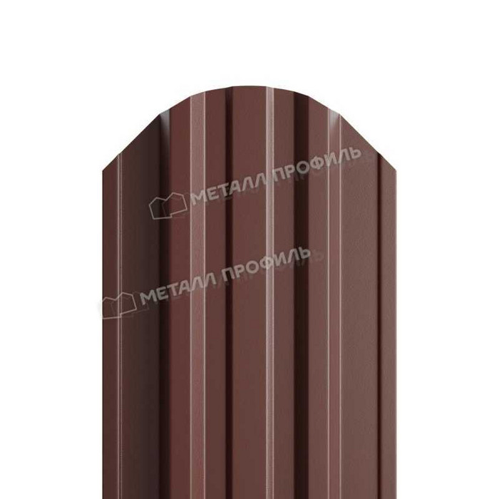 Штакетник Металл Профиль TRAPEZE-O 0,5 PURETAN® RAL8017 Коричневый шоколад