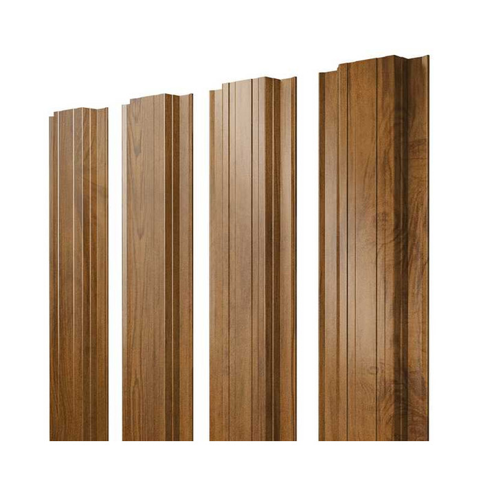 Штакетник Прямоугольный Grand Line 0,45 Print-double Elite Golden Wood Golden Wood | 1.8 м